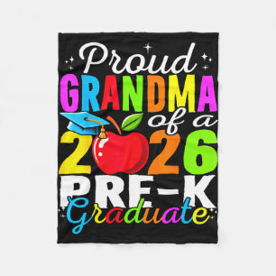 Proud grandma of 2026 pre-k graduate mothers day fleece blanket