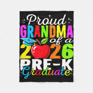 Proud grandma of 2026 pre-k graduate mothers day fleece blanket