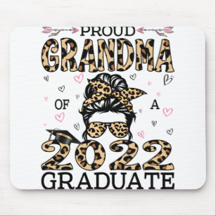Proud Grandma Of A 2022 Graduate Leopard Print Mouse Pad