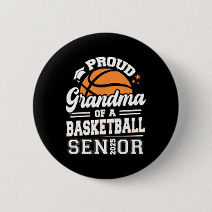 Proud Grandma Of A 2025 Senior Sketll Graduation  6 Cm Round Badge