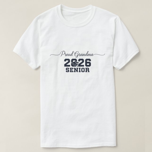 Proud Grandma of a 2026 Football Senior Class T-Shirt (Design Front)