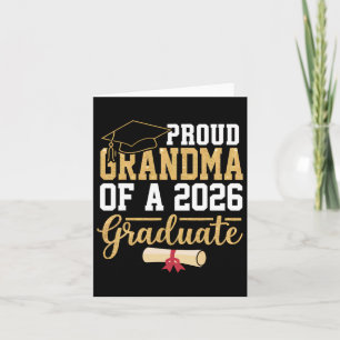 Proud Grandma Of A 2026 Graduate Senior Cl Of 2026 Card