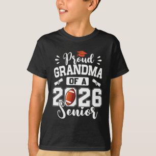 Proud Grandma Of A 2026 Senior Footll Graduation V T-Shirt