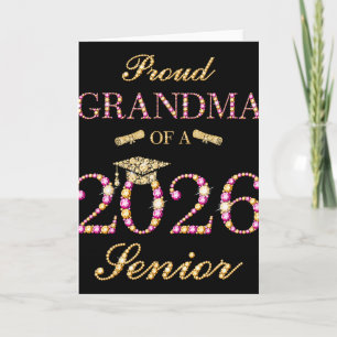 Proud Grandma Of A 2026 Senior Graduation Cl 2026  Card