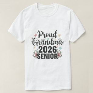 Proud Grandma of a 2026 Senior Graduation Floral T-Shirt