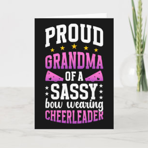 Proud Grandma Of A Cheerleader Grandmother Cheer G Card