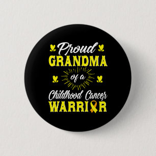 Proud Grandma Of A Childhood Cancer Warrior Awaren 6 Cm Round Badge