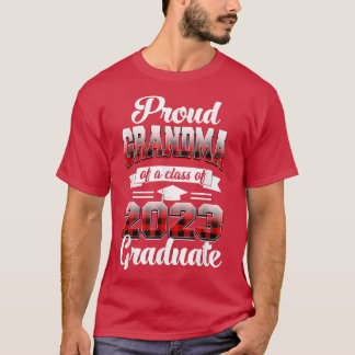 Proud Grandma Of A Class Of 2023 Graduate  Red Pla T-Shirt