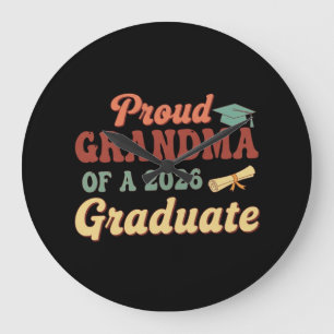 Proud Grandma of a Class of 2026 Graduate Senior  Large Clock
