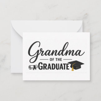 Proud Grandma of a Graduate | Elegant Graduation Card