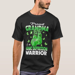 Proud Grandma Of A Ic Depression Warrior Awareness T-Shirt