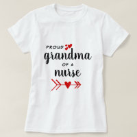Proud Grandma of a Nurse Red Hearts