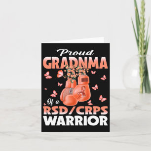 Proud Grandma Of A Rsd Crps Warrior Awareness Boxi Card