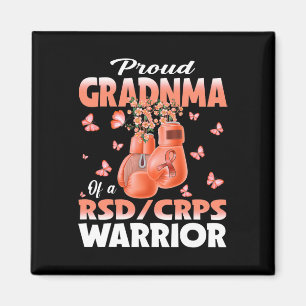 Proud Grandma Of A Rsd Crps Warrior Awareness Boxi Magnet