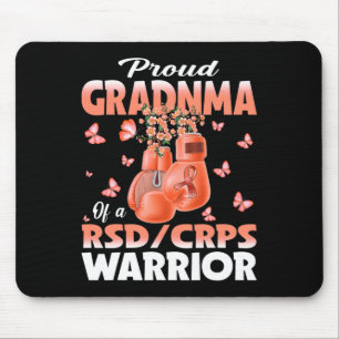 Proud Grandma Of A Rsd Crps Warrior Awareness Boxi Mouse Pad