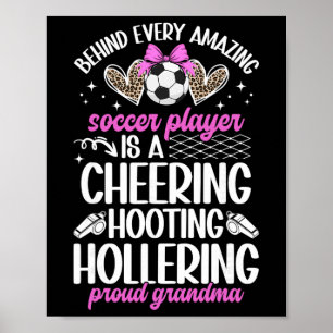 Proud Grandma Of A Soccer Player Grandmother Socce Poster