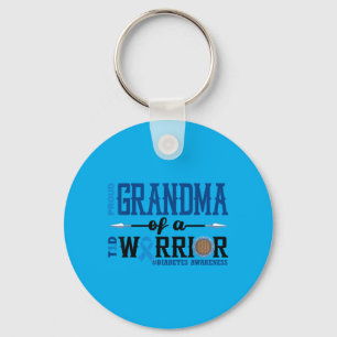 Proud Grandma Of A T1d Warrior Diabetes Awareness Key Ring