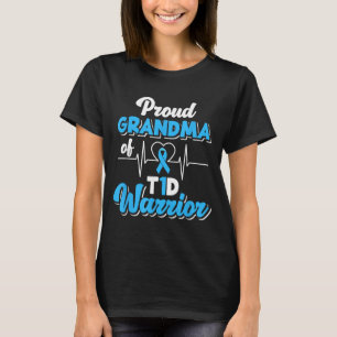 Proud Grandma Of A T1d Warrior Diabetic Diabetes T-Shirt