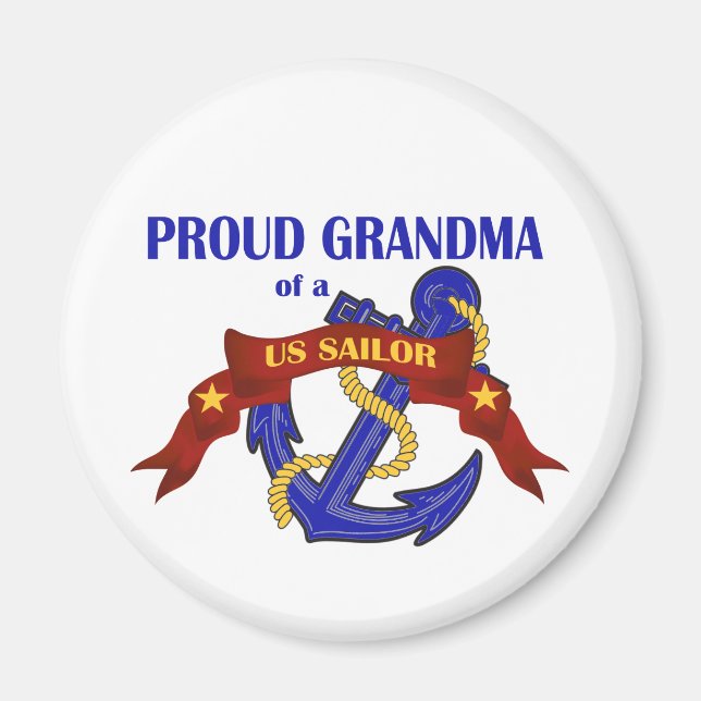 Proud Grandma of a US Sailor Magnet (Front)