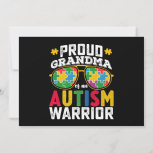 Proud Grandma Of An Autism Warrior Family Invitation