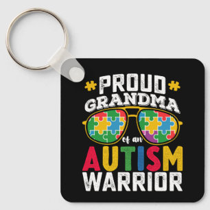 Proud Grandma Of An Autism Warrior Family Key Ring