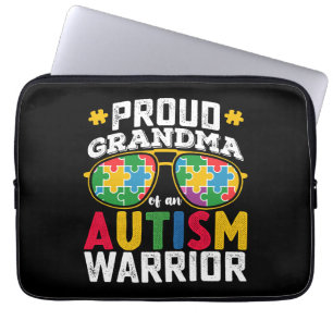 Proud Grandma Of An Autism Warrior Family Laptop Sleeve