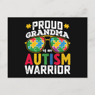 Proud Grandma Of An Autism Warrior Family Postcard