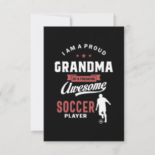 Proud Grandma of an Awesome Soccer Player RSVP Card