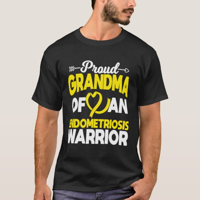 Proud Grandma Of An Endometriosis Warrior Survivor T-Shirt (Front)