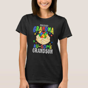 Proud Grandma Of Au Some Grandson Autism Awareness T-Shirt