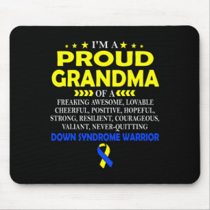 Proud Grandma Of Down Syndrome Warrior T  Mouse Pad