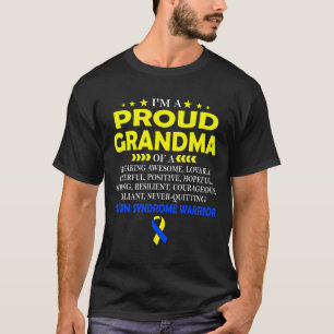 Proud Grandma Of Down Syndrome Warrior T  T-Shirt