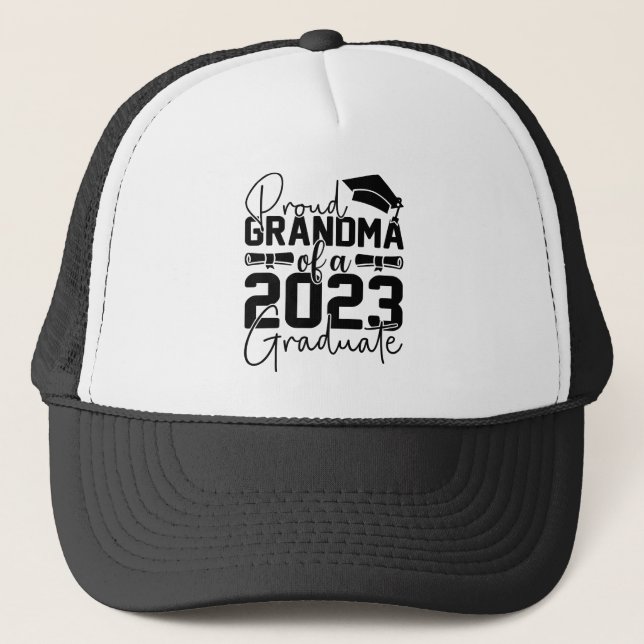 Proud Grandma Of Graduate 2023 Trucker Hat (Front)