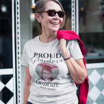 Proud Grandma Of The Graduate | Photo T-Shirt<br><div class="desc">Modern proud grandma of the graduate tshirts, featuring a photo and template text which reads 'PROUD GRANDMA OF THE GRADUATE, THEIR NAME, KINDERGARTEN/SCHOOL/COLLEGE AND CLASS OF'. They are easily edited and can be customized to say, mom, dad, aunt, uncle, grandpa, sister, brother and more all of the font styles, sizes...</div>