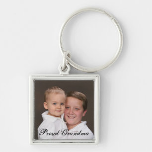 Proud Grandma Photo Keychain