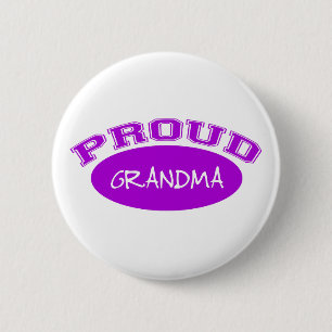 Proud Grandma (Purple) 6 Cm Round Badge