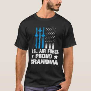 Proud Grandma US Airforce Military Veterans Family T-Shirt