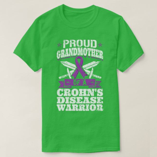 Proud Grandmother Of A Crohns Disease Warrior Awar T-Shirt (Design Front)