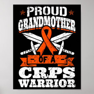 Proud Grandmother Of A Crps Warrior Rsd Awareness  Poster