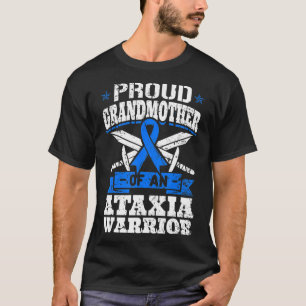 Proud Grandmother Of An Ataxia Warrior Blue Awaren T-Shirt