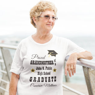 Proud Grandmother of Graduate Name Graduation T-Shirt