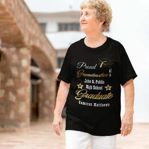 Proud Grandmother of Graduate Name Graduation Tri-Blend Shirt