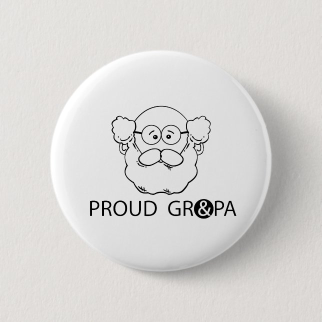 Proud Grandpa 6 Cm Round Badge (Front)