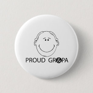 Proud Grandpa 6 Cm Round Badge