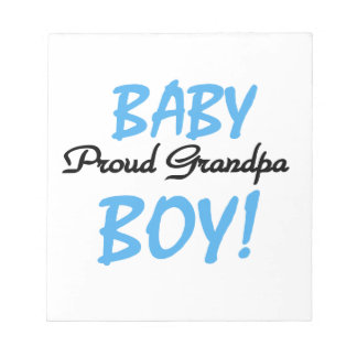 Proud Grandpa Baby Boy T-shirts and Gifts Notepad