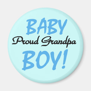 Proud Grandpa Baby Boy Tshirts and Gifts Magnet