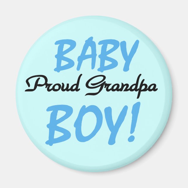 Proud Grandpa Baby Boy Tshirts and Gifts Magnet (Front)