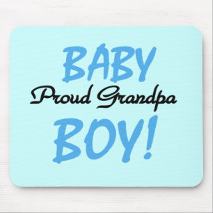 Proud Grandpa Baby Boy Tshirts and Gifts Mouse Pad