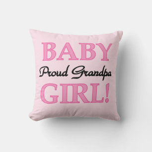 Proud Grandpa Baby Girl Gifts Cushion