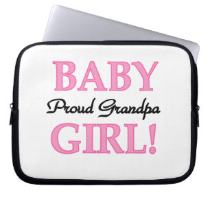 Proud Grandpa Baby Girl Gifts Laptop Sleeve